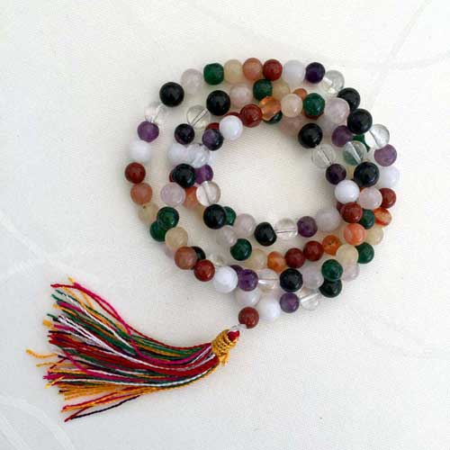 Mala beads kæde med 108 perler bedekæde - køb yoga smykker