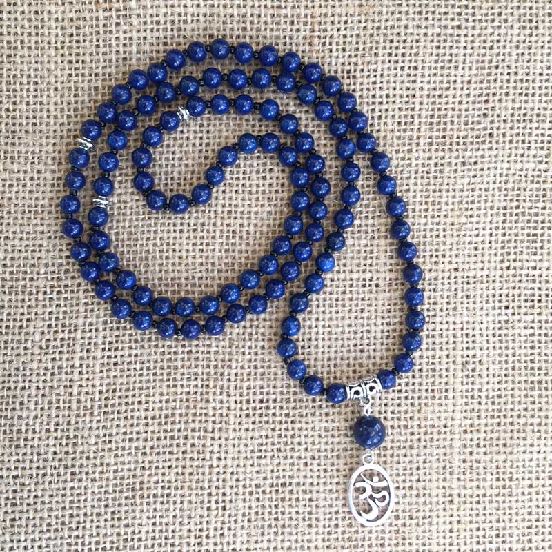 Lapis Lazuli Mala kæde for visdom og indsigt